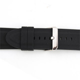 Black Silicone Watch Band 26mm Rubber Strap 8 Inch Length