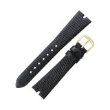 Hadley Roma Gucci® Cut 20mm Genuine Java Lizard Black Watch Band 7 7/16 Inch Length