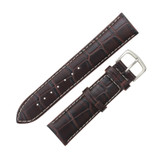 Hadley Roma 19mm Brown Alligator Grain Italian Leather Watch Band 7 1/2 Inch Length