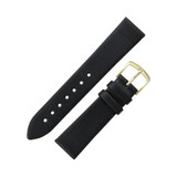 Hadley Roma 20mm Black Leather Watch Band 6 5/8 Inch Length