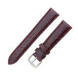 Hadley Roma 12mm Genuine Java Lizard Burgundy Watch Band 6 5/8 Inch Length