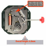 Miyota/Citizen LTD Watch Movement 2315-6 Quartz Movement Overall Height 6.0mm