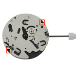 ISA Multifunction 5 Hand Quartz Watch Movement ISA9231/1890 Overall Height 6.2mm