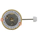 ETA 2 Hand Quartz Watch Movement E61.041-6 Date at 6:00 Overall Height 2.9mm