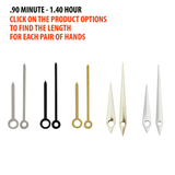 Watch Hands to Fit Minute Hand Hole Size .90mm and Hour Hand Hole Size 1.40mm