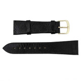 Hadley Roma Genuine Lizard Black Watch Strap 16mm Short