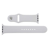 White Silicone Watch Band Made to Fit 42mm Apple® Watch