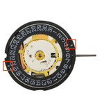 Harley Ronda 3 Hand Quartz Watch Movement HQ715B Black Date Dial at 3:00 Overall Height 4.0mm