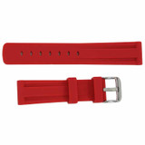 Silicone Watch Band 18 MM Red Sport Rubber Jelly