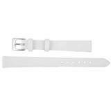 Long Leather Watch Band 14MM Smooth Calf White