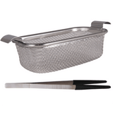 Ultrasonic Cleaner Basket, 2Pcs Stainless Steel Basket for Ultrasonic  Jewelry Cleaner, Jewelry Steam Cleaner Basket Small Parts Washing Basket  for