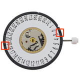 ISA 3 Hand Quartz Watch Movement ISA2334/103 Date at 6:00 Overall Height 4.5mm