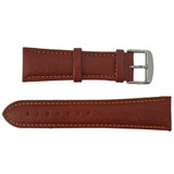 Hadley Roma Shrunken Grain 24mm Leather Watch Strap Tan 7 7/8 Inch Length