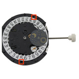 Sunon 6 Hand Multi Function Quartz Watch Movement PE90-08 Date At 6:00 Overall Height 6.8mm
