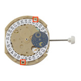 Sunon 5 Hand Quartz Chrono Watch Movement PE605 Date At 4:30 Overall Height 6.8mm