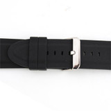 Black Silicone Watch Band 32mm Rubber Strap 8 Inch Length
