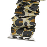 Leopard Print Elastic Scrunchie Style Watch Band Made to Fit 38mm Apple® Watch