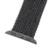 Black Braided Nylon Elastic Watch Band Made to Fit 42mm Apple® Watch