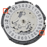 Time Module 6 Hand Quartz Chrono Watch Movement VK73 Big Date At 12:00 Overall Height 8.2mm