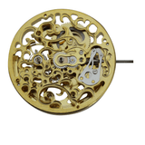 Chinese 3 Hand Automatic Skeleton Watch Movement G3262 Gold Plate Overall Height 7.5mm