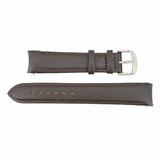 Leather Watch Band 22mm Curved Brown Classic Calf 8 Inch Length