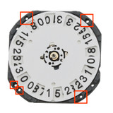 Hattori® Japan 3 Hand Quartz Watch Movement VJ76-6 Big Date At 6:00 Overall Height 5.1mm