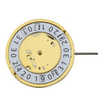 Harley Ronda 2 Hand Quartz Watch Movement HQ6004.BG-6 Gold Plates Big Date At 6:00 Small Second At 6:00 Overall Height 4.7mm