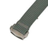 Grey Ribbed Nylon Watch Band with Deployant Clasp 18mm Strap 9 14/16 Inch Length
