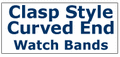Clasp Style Curved End Men's Metal Watchband