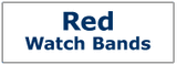 Red Color Mens Silicone and Rubber Watch Bands 