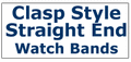 Clasp Style Straight End Ladies' Metal Watchband