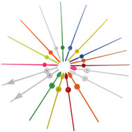 .20mm diameter rainbow colored sweep second watch hands