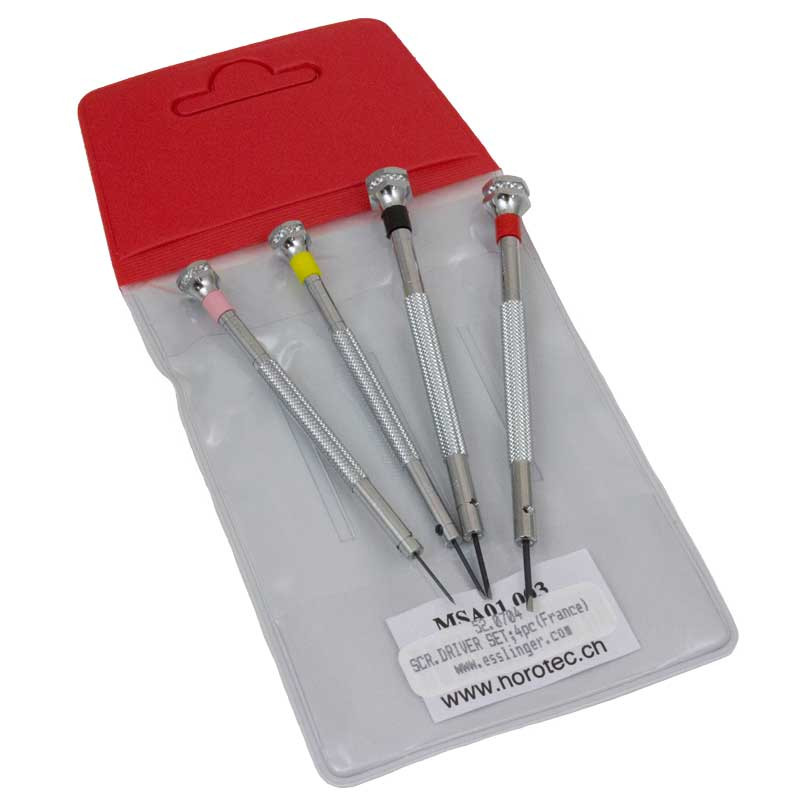 Horotec 4 Piece Screwdriver Set with Replacement Blades Watch