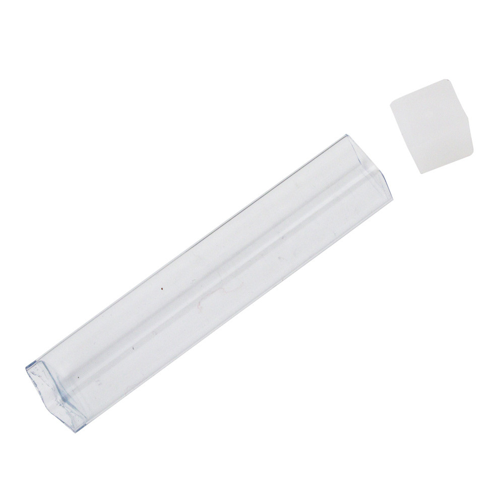 Square Plastic Tube Bottles with Caps 2 x 1/2 Inch Set of 10