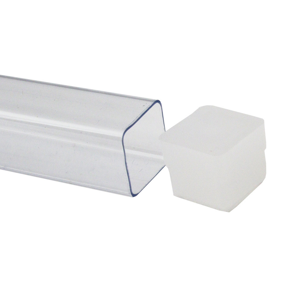 Square Plastic Tube Bottles with Caps 2 x 1/2 Inch Set of 10
