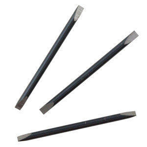 Three-pack of replacement reversible screwdriver blades Three-pack of replacement reversible screwdriver blades