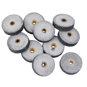 Mizzy 1/8'' gray heatless abrasive wheels - ten per pack