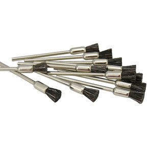 Brass Bristle End Brushes 1/4 diameter on Mandrels for Jewelry