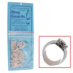 Cushion Solution is a alternative to metal ring guards or plastic ring  guards and is used to temporarily size a ring.
