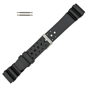Curved End Rubber Watch Strap White WB Original