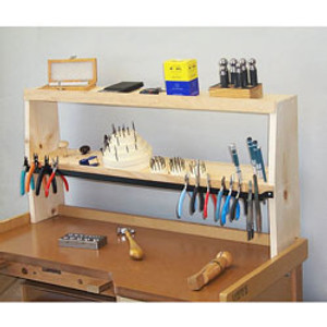 Solid Wood Tool Rack, Jewelry Tool Storage, Work Bench Organizer, Tool Box,  Tool Organizer, Tool Rack