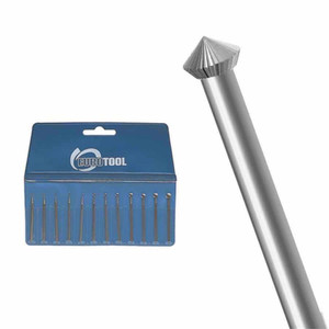 12-piece 45 degree Hart bur assortment with variety of sizes