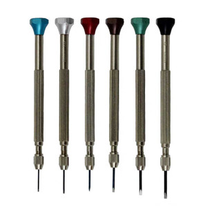 Six Piece Screwdriver Set In Pouch For Watchmakers Six Piece Screwdriver Set In Pouch For Watchmakers