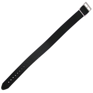 Black 18mm Nylon Watch Strap 9 1/4 Inch Length Black 18mm Nylon Watch Strap 9 1/4 Inch Length