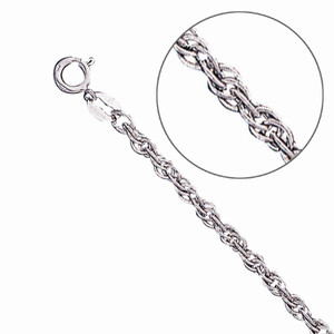 Sterling Silver, Replacement Rope Chain, 1.0mm