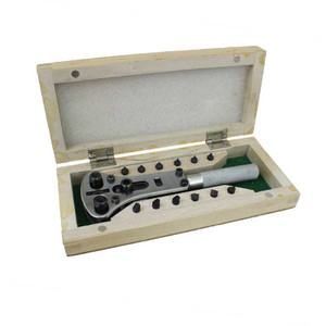Waterproof Watch Case Wrench in Wood Case