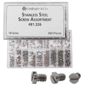 Stainless Steel Case Back Screw Assortment 360 Pieces