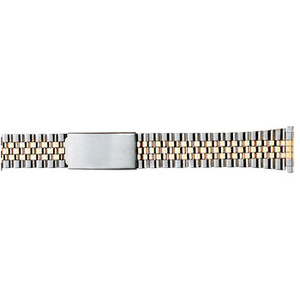 Men's 22mm two tone classic metal watch band