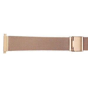 Men's 22mm yellow gold tone dress mesh watch band