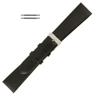 Leather Watch Band Black Luxury Calf 20MM Leather Watch Band Black Luxury Calf 20MM